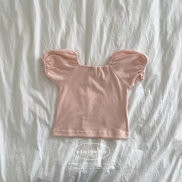 Ninibello - Korean Children Fashion - #kidsshorts - Square Puff Tee - 3