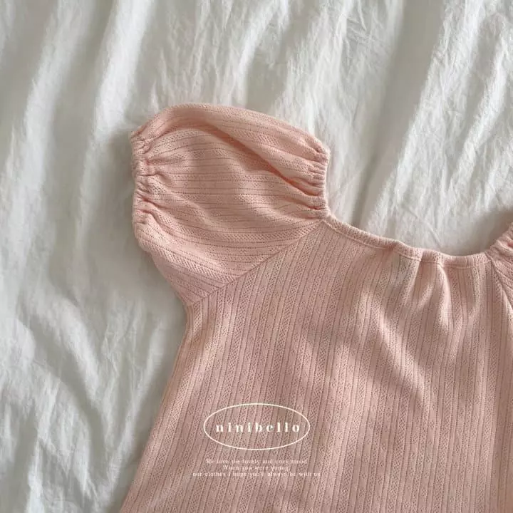 Ninibello - Korean Children Fashion - #kidsshorts - Square Puff Tee - 4