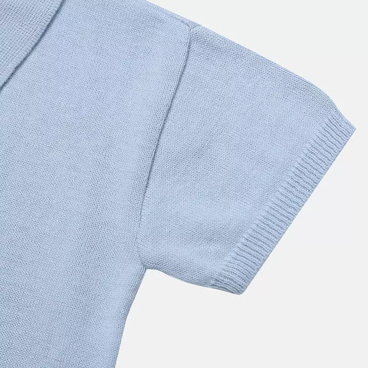 Nrk - Korean Children Fashion - #childrensboutique - Cotton Collar Knit Tee - 8
