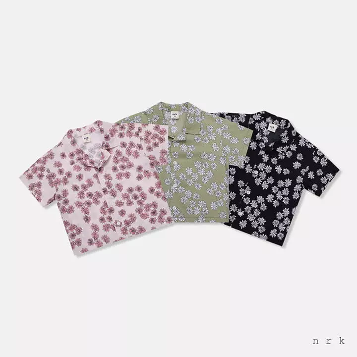 Nrk - Korean Children Fashion - #kidsshorts - Flower Shirt