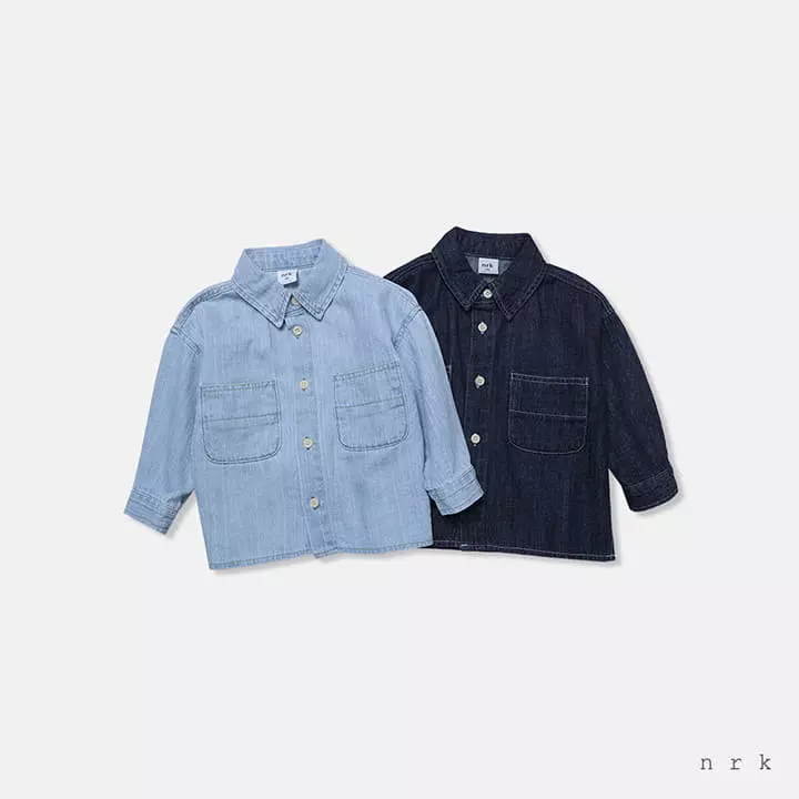 Nrk - Korean Children Fashion - #minifashionista - Slav Denim Shirt