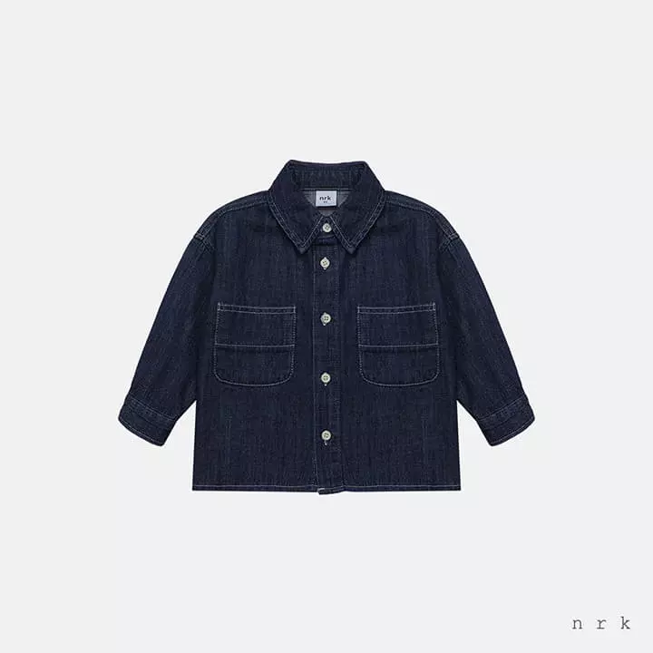 Nrk - Korean Children Fashion - #todddlerfashion - Slav Denim Shirt - 3