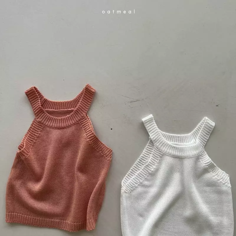 Oatmeal - Korean Children Fashion - #childrensboutique - Aru Knit Tee