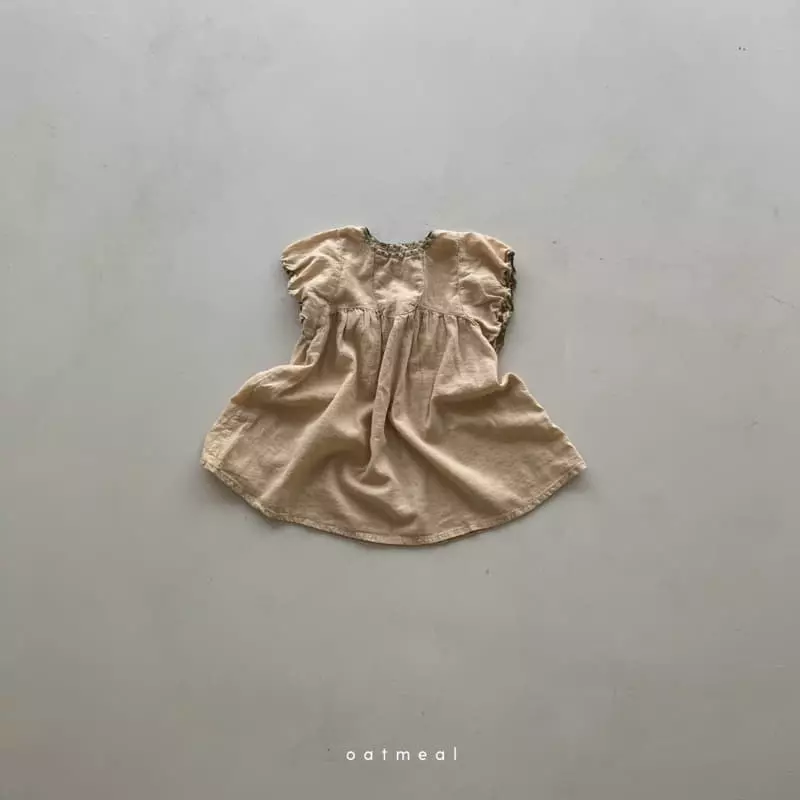 Oatmeal - Korean Children Fashion - #designkidswear - Riffle Linen One-piece - 3