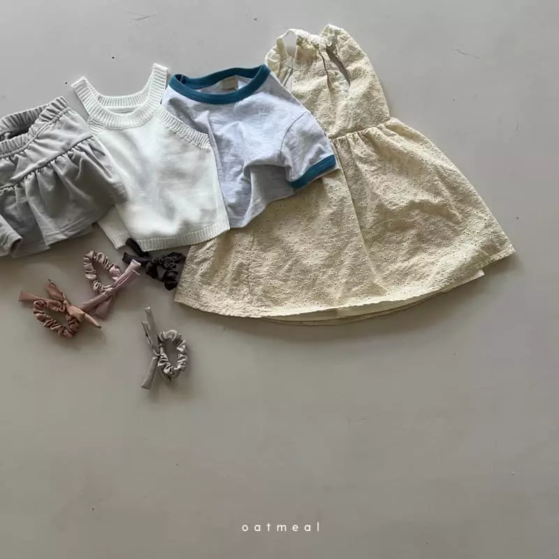 Oatmeal - Korean Children Fashion - #discoveringself - Aru Knit Tee - 3