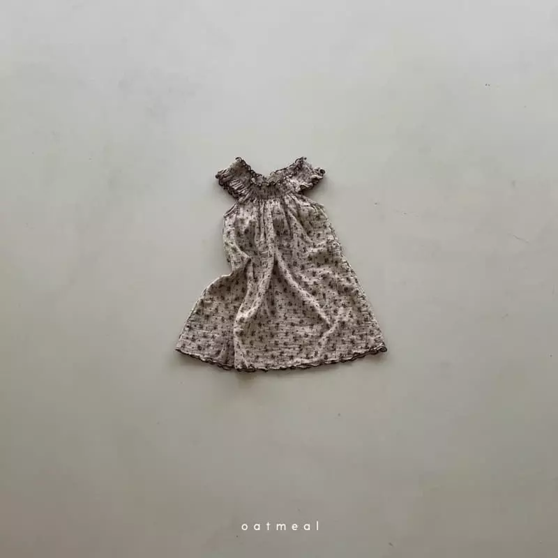 Oatmeal - Korean Children Fashion - #fashionkids - Bor Smocked One-piece - 3