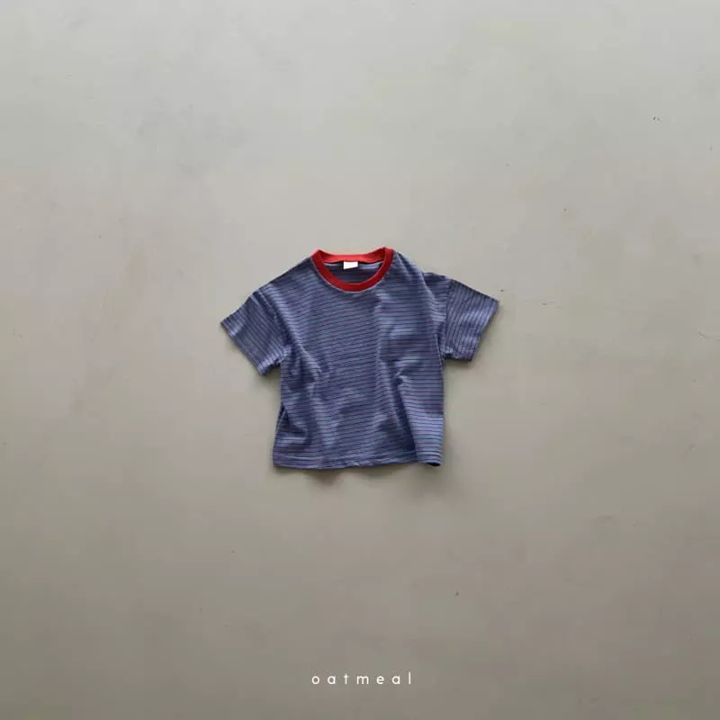 Oatmeal - Korean Children Fashion - #kidsstore - Dydon Stripes Tee - 3