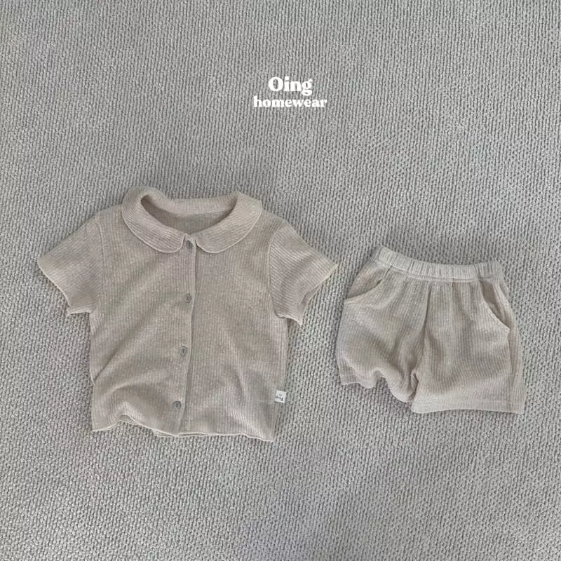 Oing - Korean Children Fashion - #Kfashion4kids - Miu Collar Top Bottom Set - 11