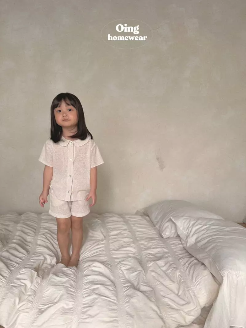 Oing - Korean Children Fashion - #childofig - Miu Collar Top Bottom Set - 3