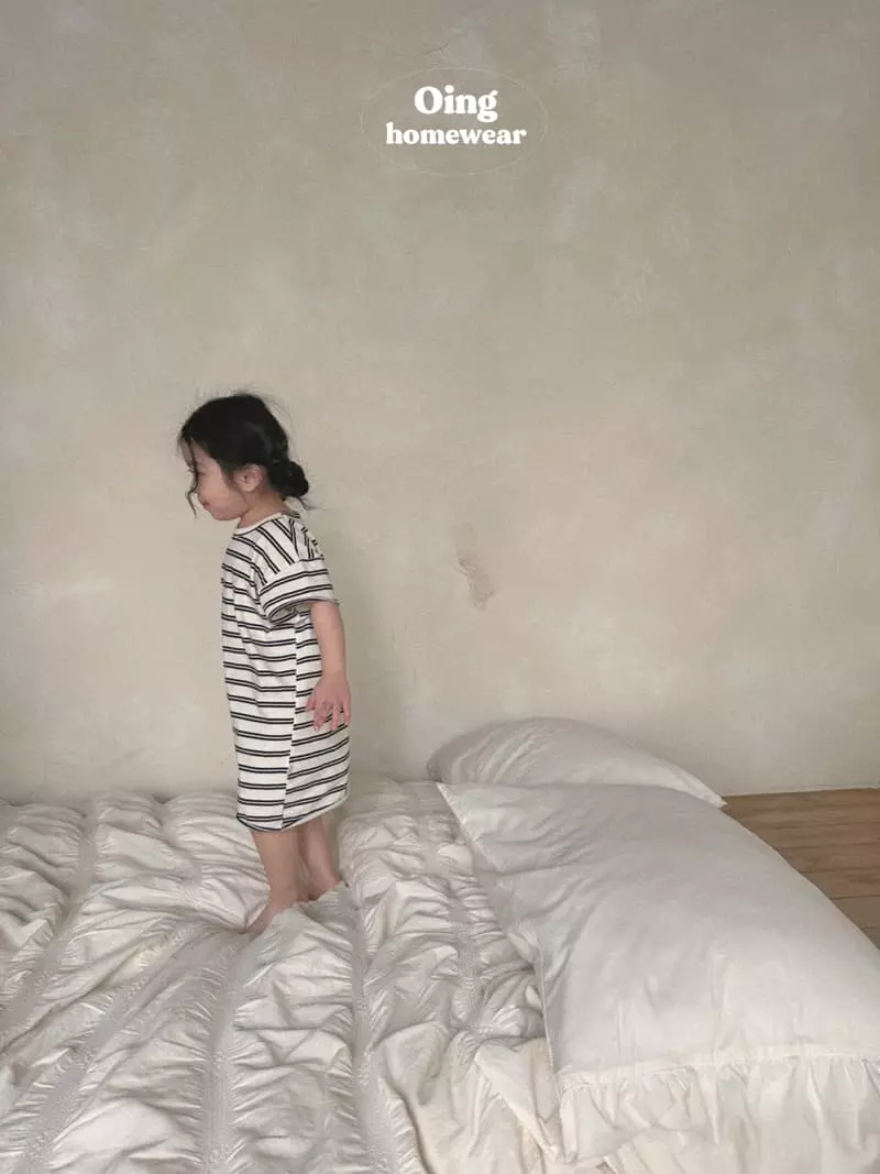 Oing - Korean Children Fashion - #designkidswear - Walk Stripes One-piece - 7