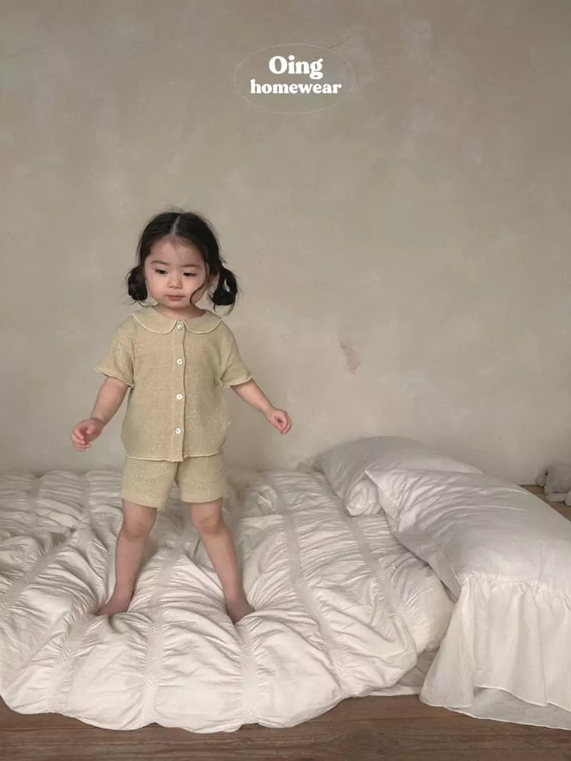 Oing - Korean Children Fashion - #discoveringself - Miu Collar Top Bottom Set - 6
