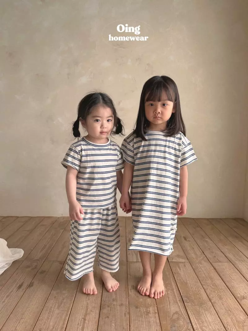 Oing - Korean Children Fashion - #magicofchildhood - Wik Stripes Top Bottom Set - 9