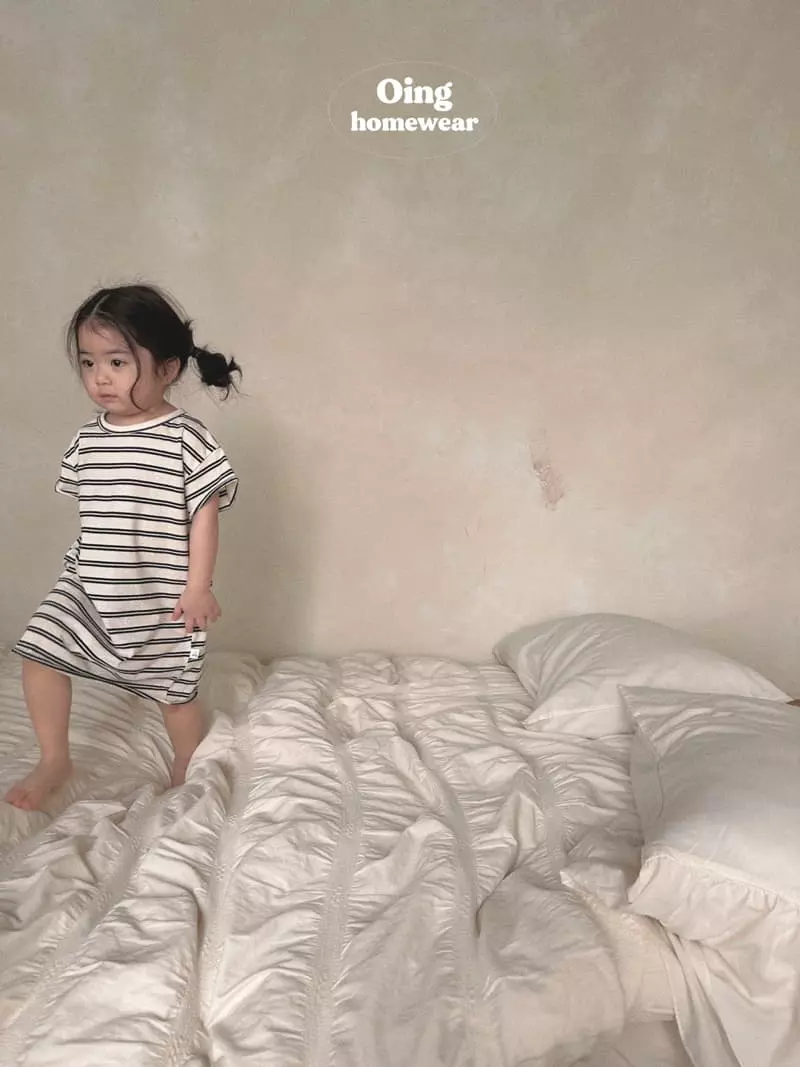 Oing - Korean Children Fashion - #todddlerfashion - Walk Stripes One-piece - 2