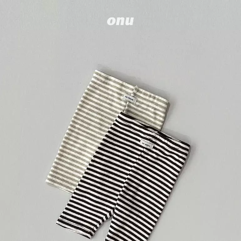 Onu - Korean Children Fashion - #Kfashion4kids - Stripes Leggings - 6