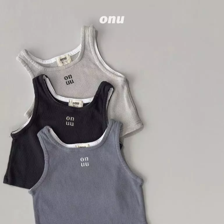 Onu - Korean Children Fashion - #childofig - Waffle Sleeveless