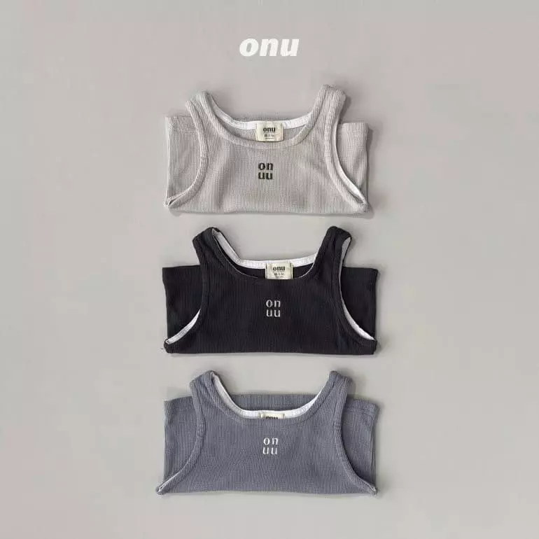Onu - Korean Children Fashion - #designkidswear - Waffle Sleeveless - 4