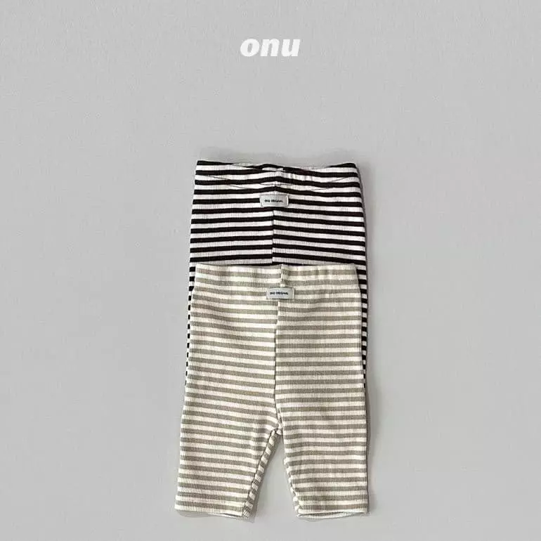 Onu - Korean Children Fashion - #littlefashionista - Stripes Leggings - 7