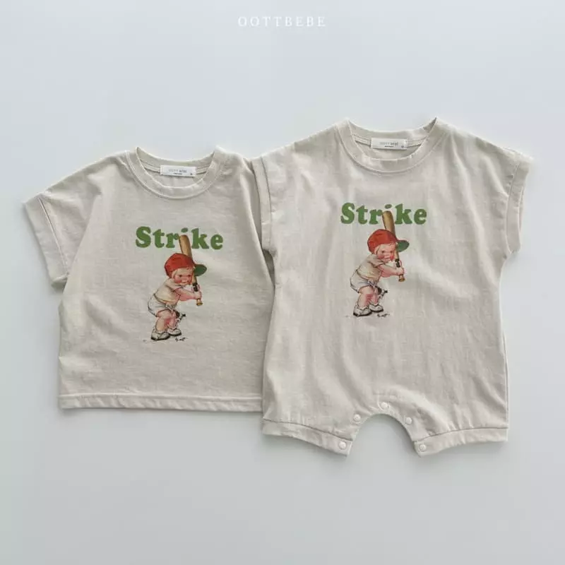 Oott Bebe - Korean Baby Fashion - #babyboutique - Vintage Roll Up Shorts Bodysuit - 10