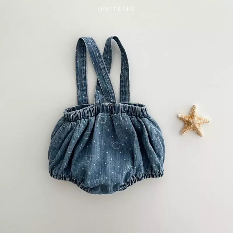 Oott Bebe - Korean Baby Fashion - #babyboutiqueclothing - Bear Bear Dungarees - 8