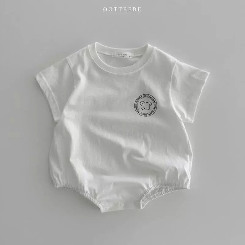 Oott Bebe - Korean Baby Fashion - #babyoutfit - Lettering Bodysuit - 2