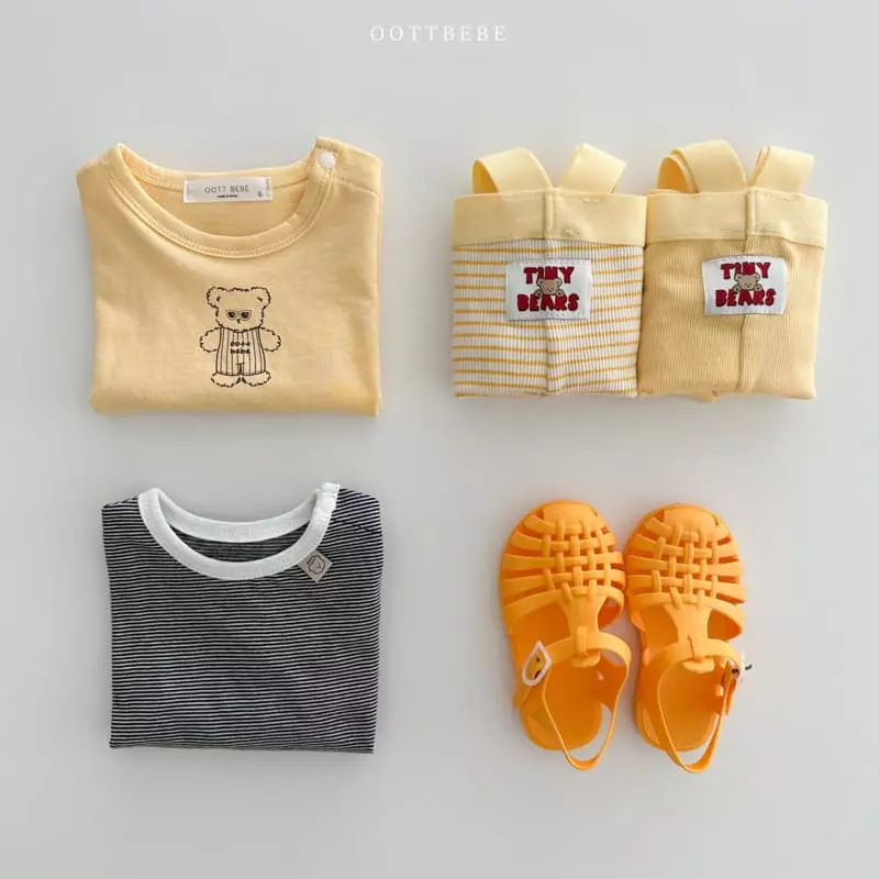 Oott Bebe - Korean Baby Fashion - #babyoutfit - Tenten Dungarees Leggings - 8