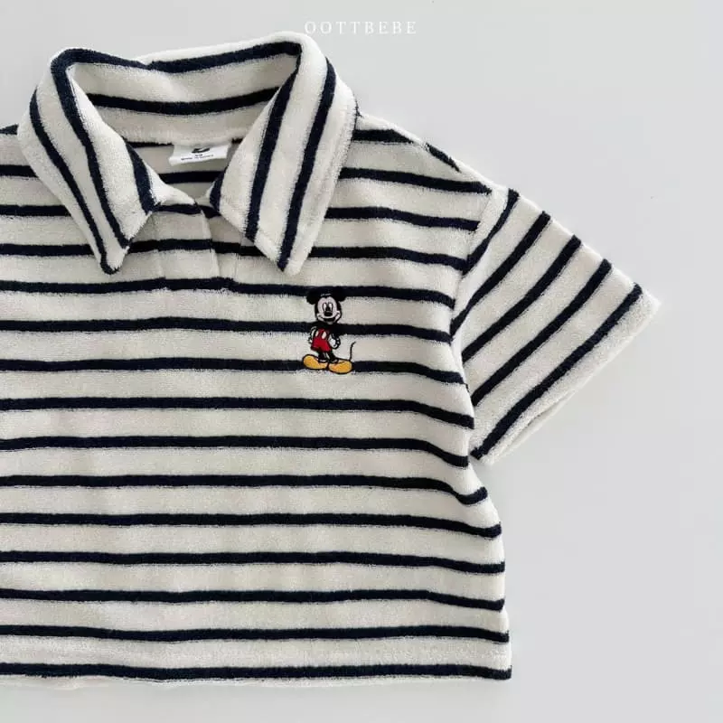 Oott Bebe - Korean Children Fashion - #childofig - Terry M Collar Tee - 2