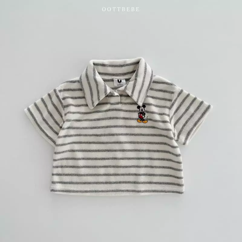 Oott Bebe - Korean Children Fashion - #childofig - Terry M Collar Tee - 3