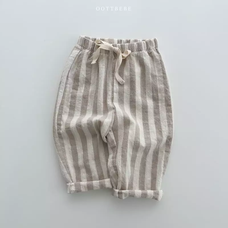 Oott Bebe - Korean Children Fashion - #stylishchildhood - Stripes Pants - 4