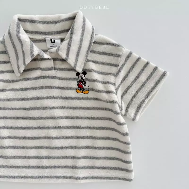 Oott Bebe - Korean Children Fashion - #childofig - Terry M Collar Tee - 4