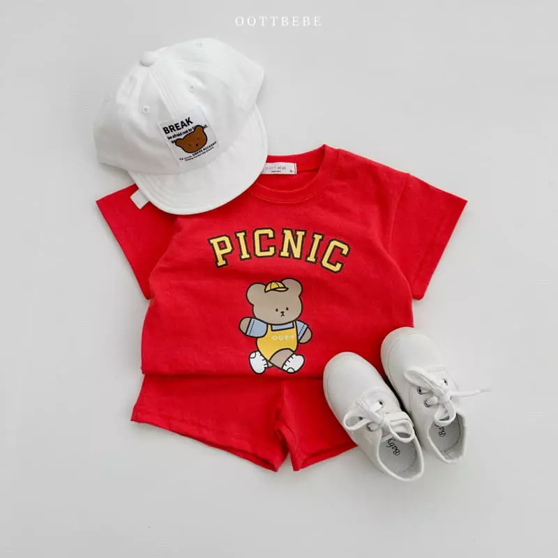 Oott Bebe - Korean Children Fashion - #designkidswear - Summer Picnic Top Bottom Set
