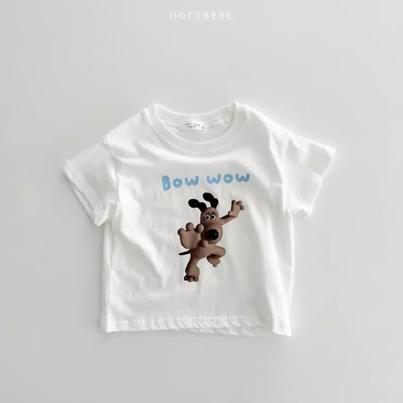 Oott Bebe - Korean Children Fashion - #designkidswear - Bow Wow Tee