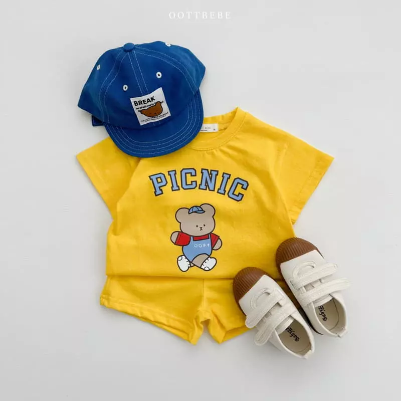 Oott Bebe - Korean Children Fashion - #discoveringself - Summer Picnic Top Bottom Set - 2