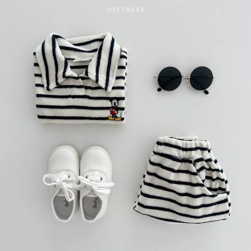Oott Bebe - Korean Children Fashion - #fashionkids - Terry M Collar Tee - 7