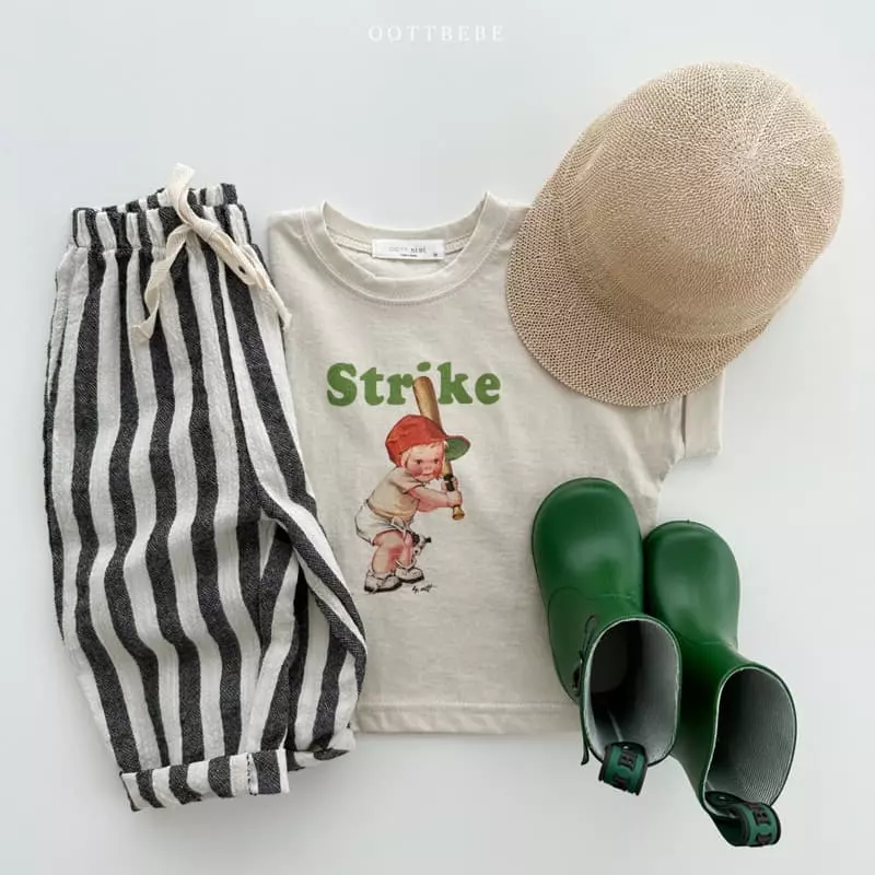 Oott Bebe - Korean Children Fashion - #fashionkids - Stripes Pants - 8