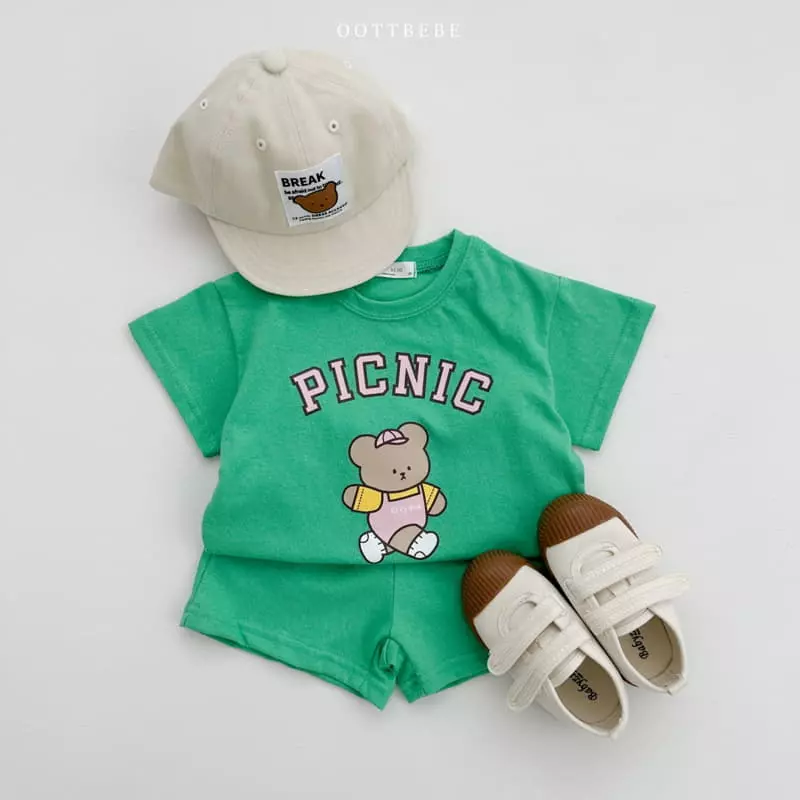 Oott Bebe - Korean Children Fashion - #fashionkids - Summer Picnic Top Bottom Set - 4