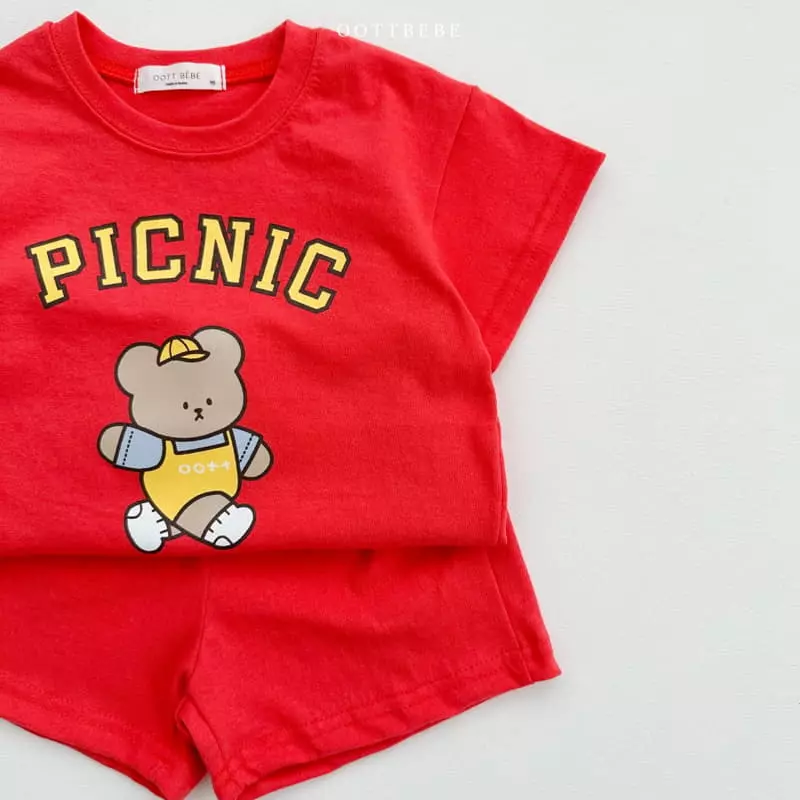 Oott Bebe - Korean Children Fashion - #kidsstore - Summer Picnic Top Bottom Set - 5