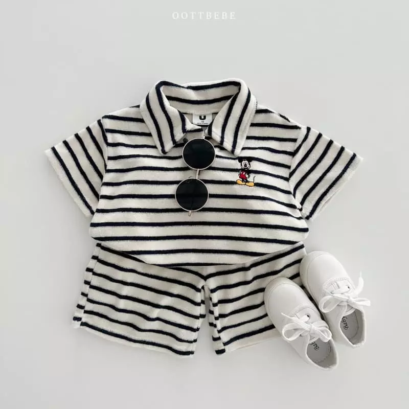 Oott Bebe - Korean Children Fashion - #kidsstore - Terry M Collar Tee - 9