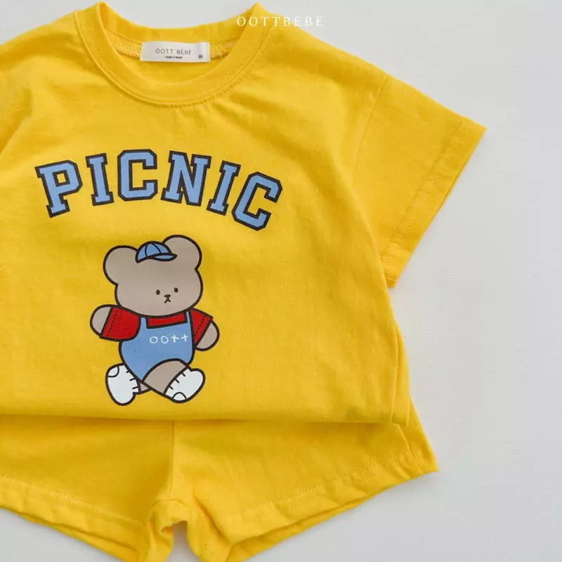 Oott Bebe - Korean Children Fashion - #kidzfashiontrend - Summer Picnic Top Bottom Set - 6