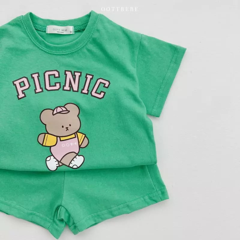 Oott Bebe - Korean Children Fashion - #littlefashionista - Summer Picnic Top Bottom Set - 8