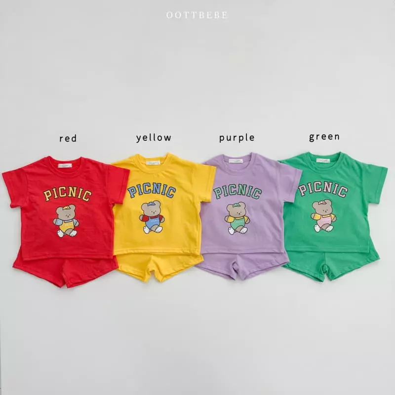 Oott Bebe - Korean Children Fashion - #magicofchildhood - Summer Picnic Top Bottom Set - 9