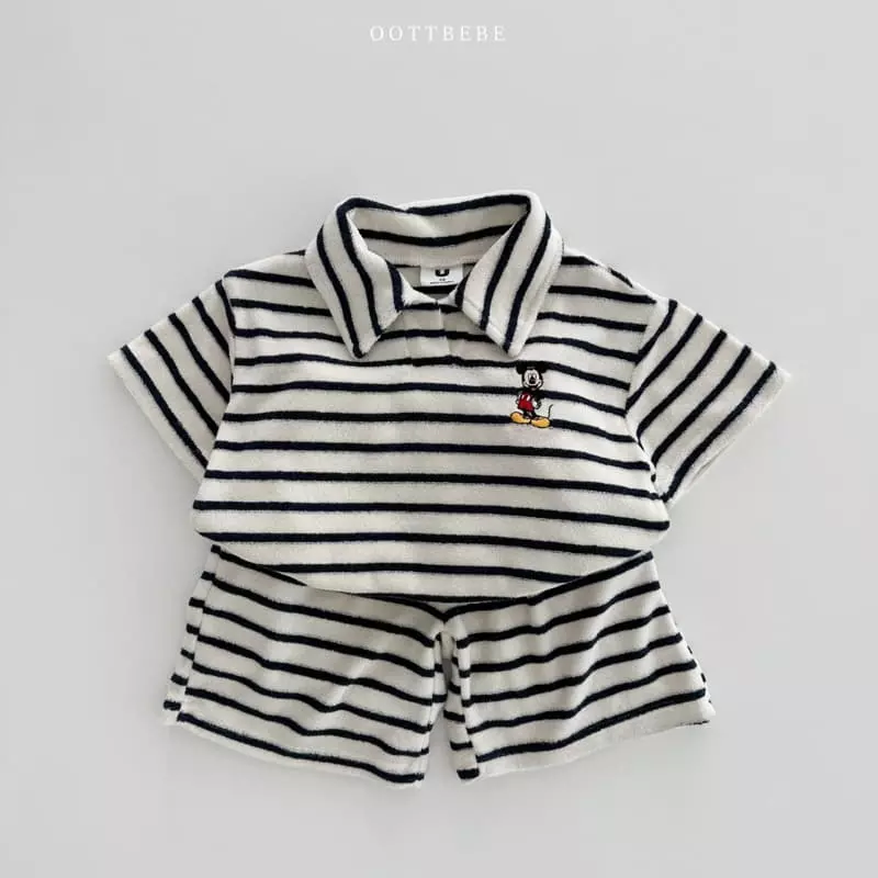 Oott Bebe - Korean Children Fashion - #magicofchildhood - Terry Stripes Pants - 12