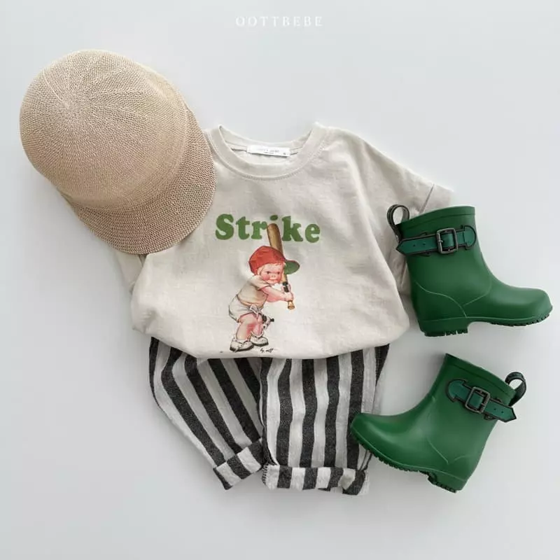 Oott Bebe - Korean Children Fashion - #stylishchildhood - Stripes Pants - 3