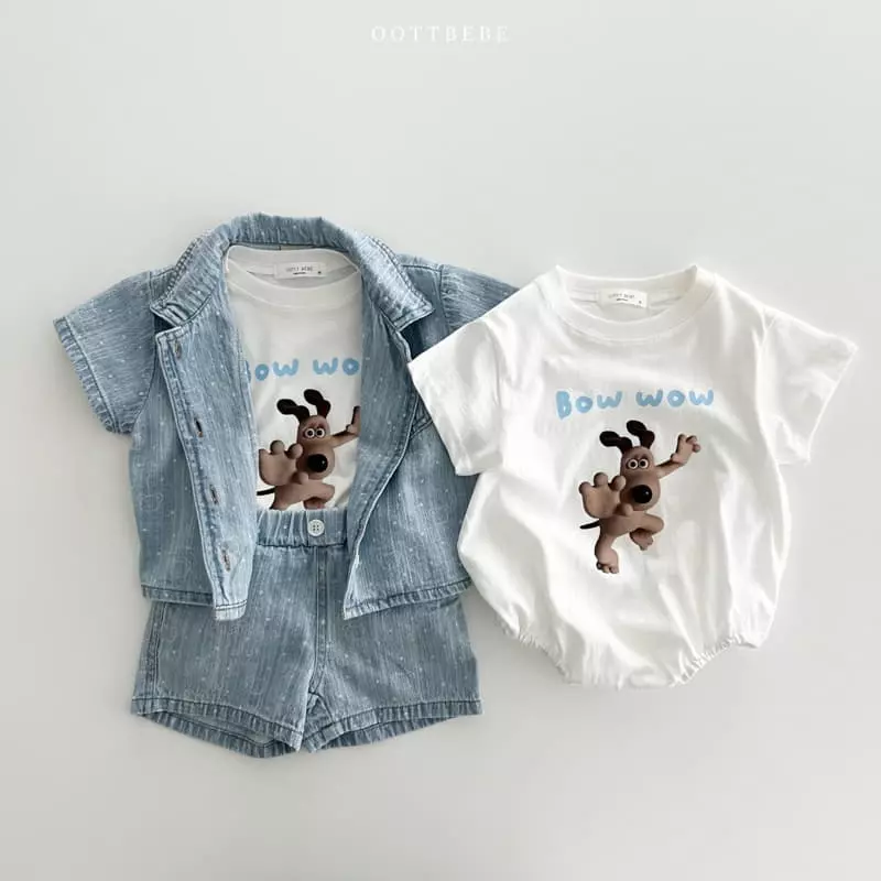Oott Bebe - Korean Children Fashion - #todddlerfashion - Bow Wow Tee - 12