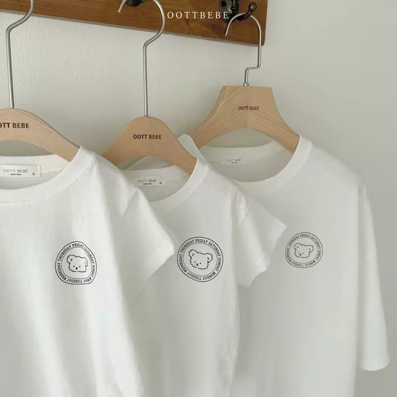 Oott Bebe - Korean Women Fashion - #momslook - Lettering Tee Mom - 5