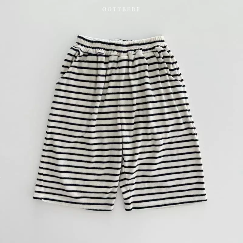 Oott Bebe - Korean Women Fashion - #womensfashion - Terry Stripes Pants Mom
