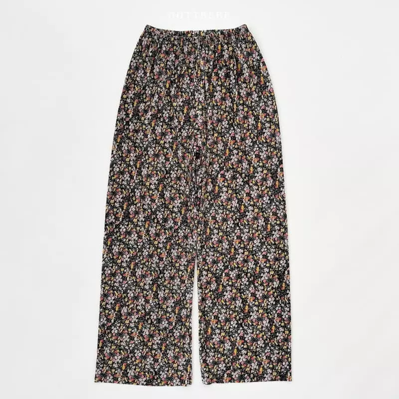 Oott Bebe - Korean Women Fashion - #womensfashion - Mom Flower Pleats Pants - 2