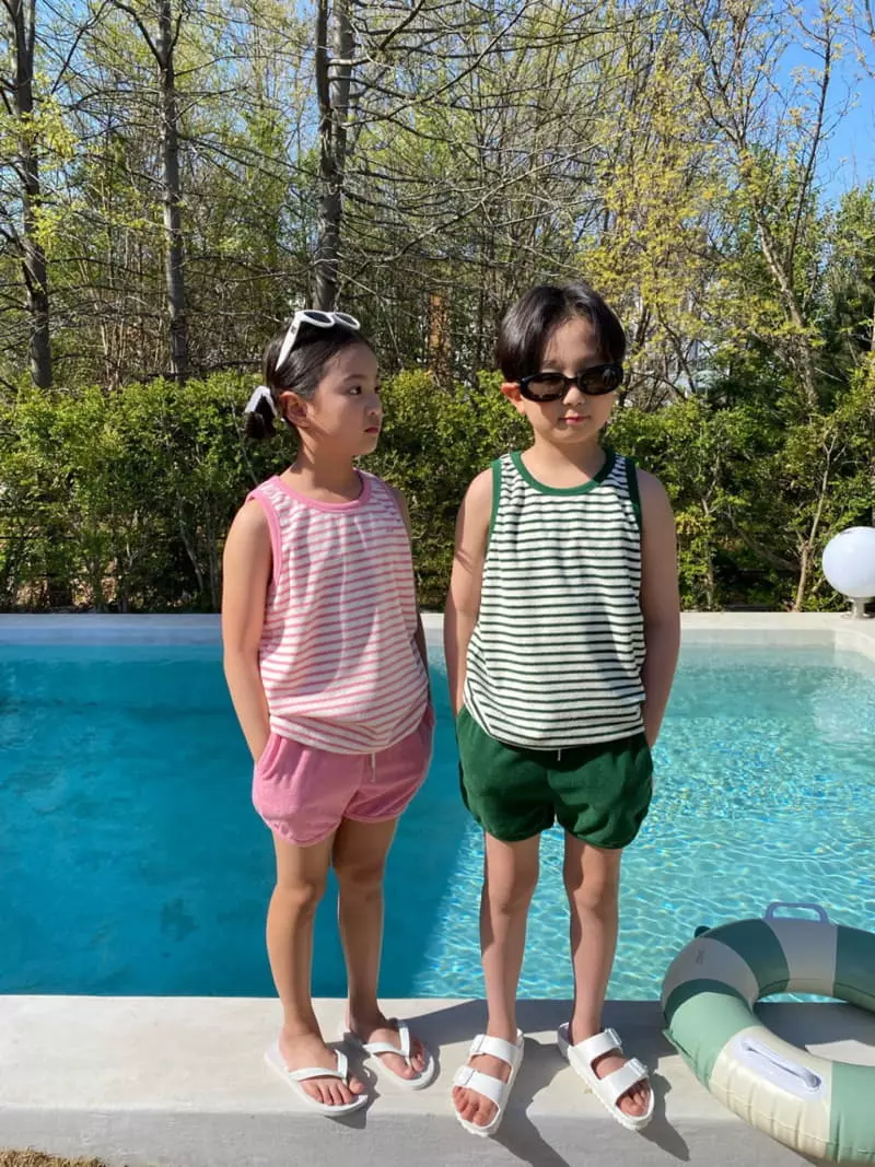 Our - Korean Children Fashion - #designkidswear - Terry Stripes Top Bottom Set