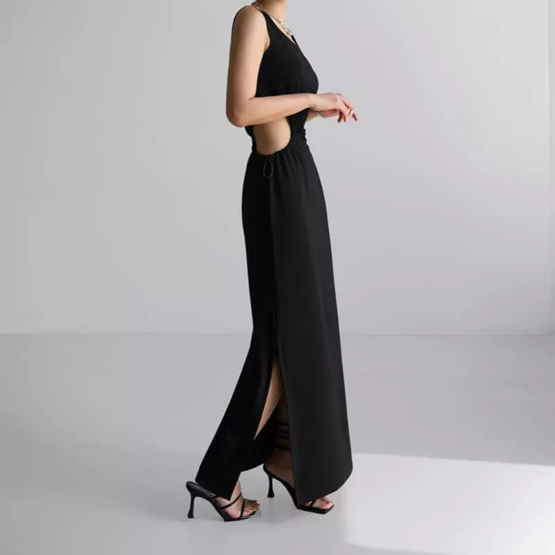 Paper Moon - Korean Women Fashion - #momslook - Cut Out Jersey Maxi Sleeveless One-piece - 8