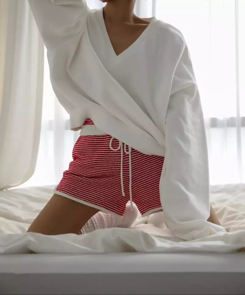 Paper Moon - Korean Women Fashion - #vintageinspired - V Neck Oversized Sweatshirt