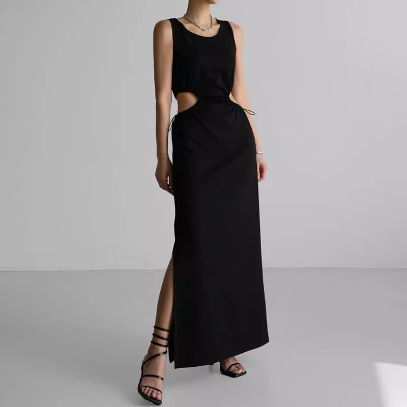 Paper Moon - Korean Women Fashion - #womensfashion - Cut Out Jersey Maxi Sleeveless One-piece - 11